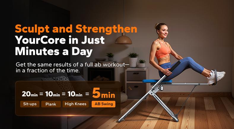Merach Seated Ab Crunch Trainer, 242lbs Foldable Core Exercise Equipment for Home Gyms, Comfortable Multi-Functional Waist Twist Exercise Trainer, TikTokShopBlackFriday SpringStatements