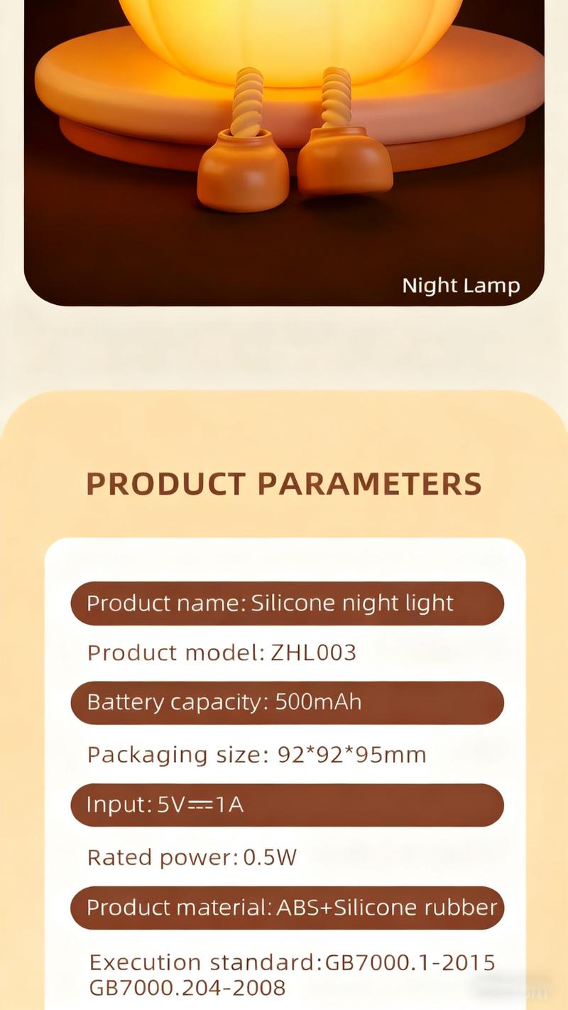 Adorable Pumpin Night Light - Multiple Brightness Settings, Lighting, Bedroom Lamp, Modern Decor, Animal Theme, Soft Touch, Durable Construction, Touch Control Lamp, Adjustable Brightness, Home Decorators, Room