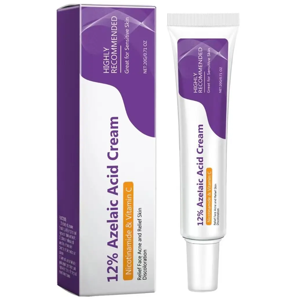 12% Azelaic Acid Facial Repair Cream with Niacinamide - 20g Skincare Moisturizer for Sensitive Skin, Acne Soothing & Redness Reduction