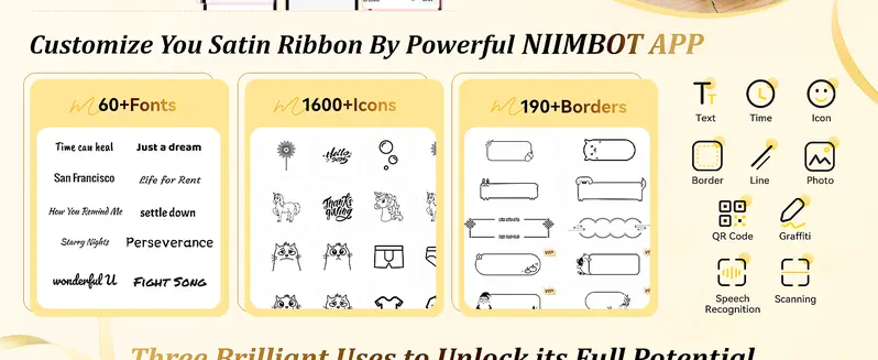 NIIMBOT N1 Model Label Maker Machine - Wireless Bluetooth, Built-in Li-ion Rechargeable, Mini Size, App Editing, Monochrome & Color Ribbon Printing, Tape Included, for Cable Labels/Cosmetics Items, White, Fathersday Gift, Mac Compatible Office Accessory