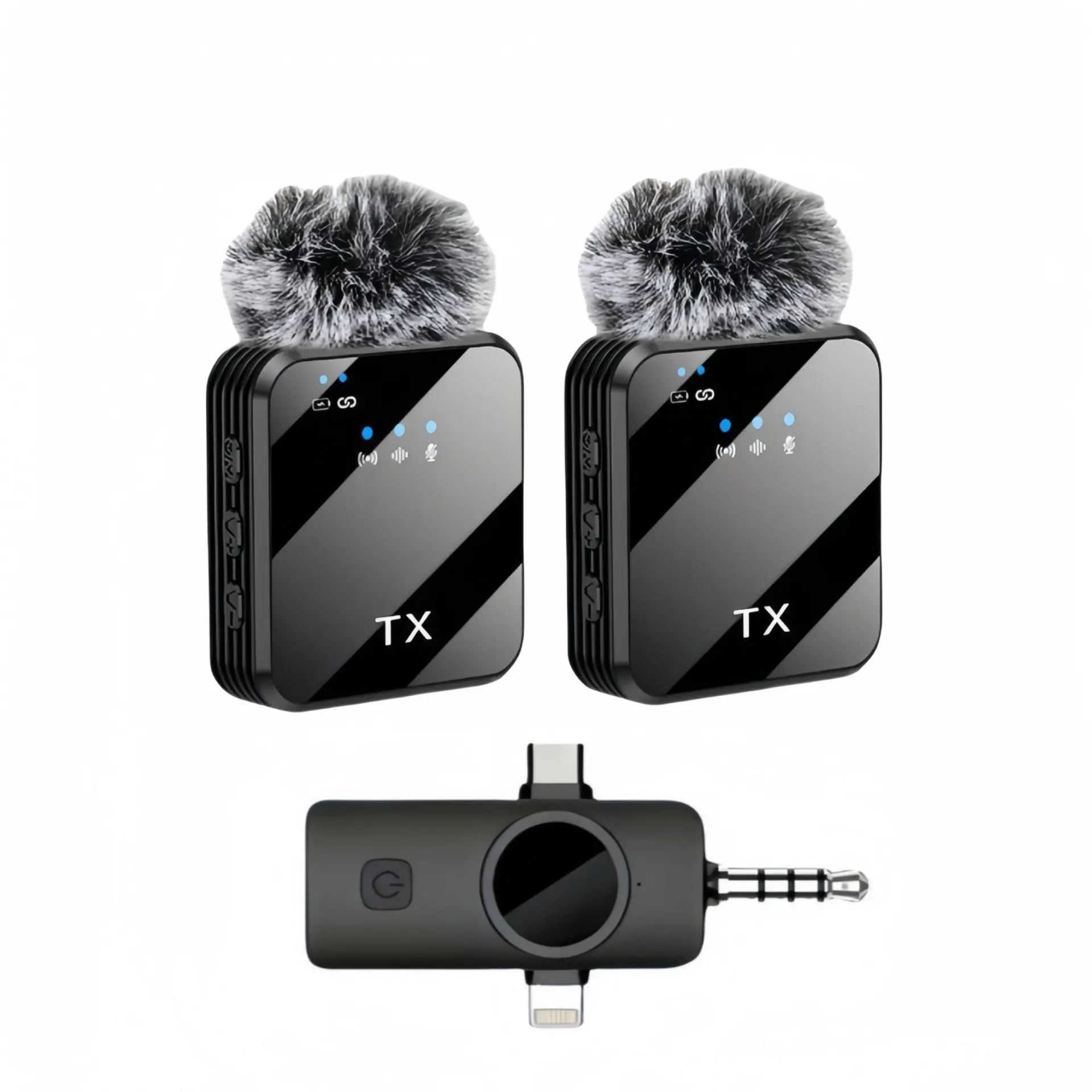 Portable Wireless Lavalier Microphone - USB Rechargeable Clip-On Lapel Mic with Noise-Reducing Audio, Plug-and-Play for Video Recording, Streaming, Interviews-MM1, Stream, Vlogging Equipment