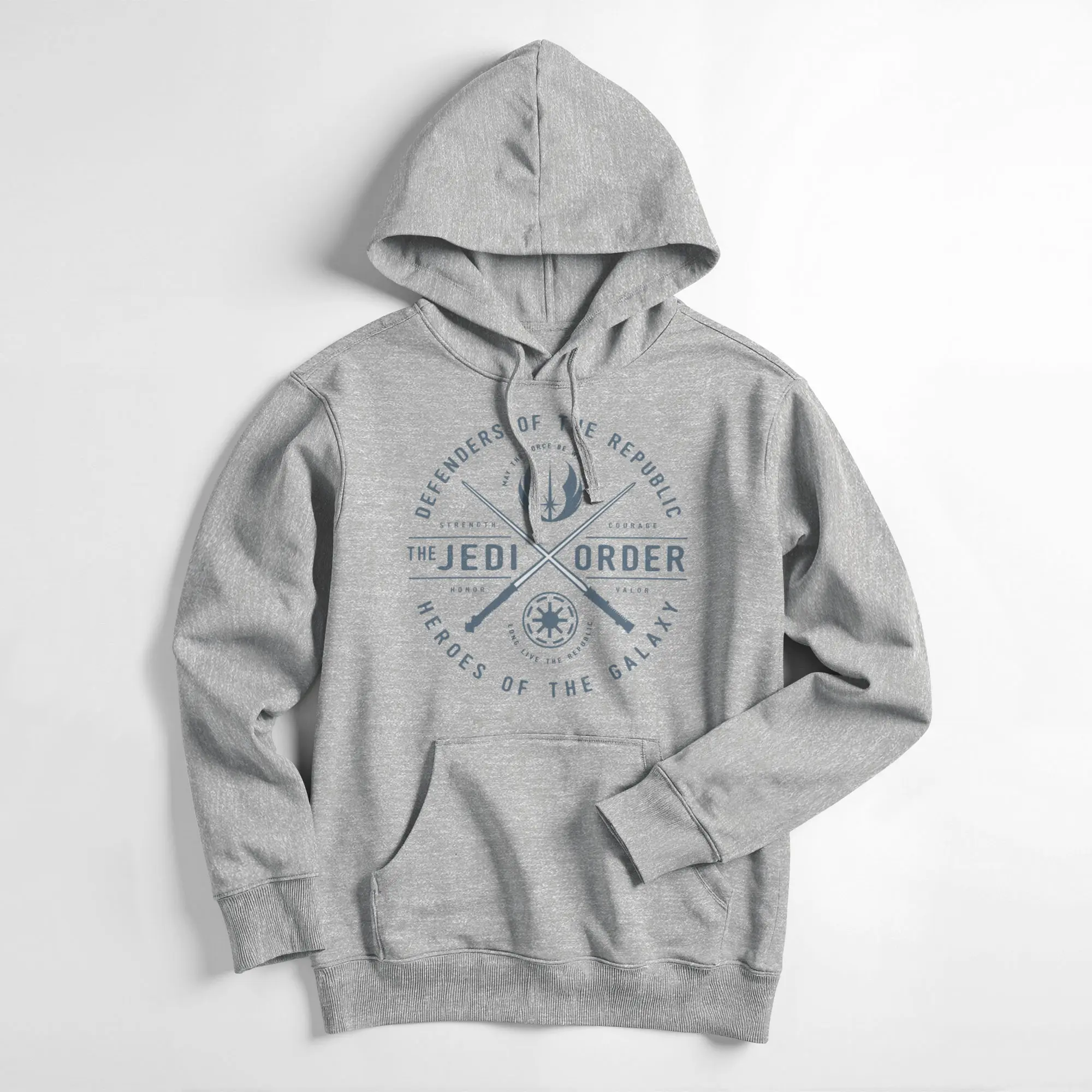 Men's Stylish Star Wars Jedi Order Emblem Pullover Graphic Hoodie - Menswear Sweatshirt
