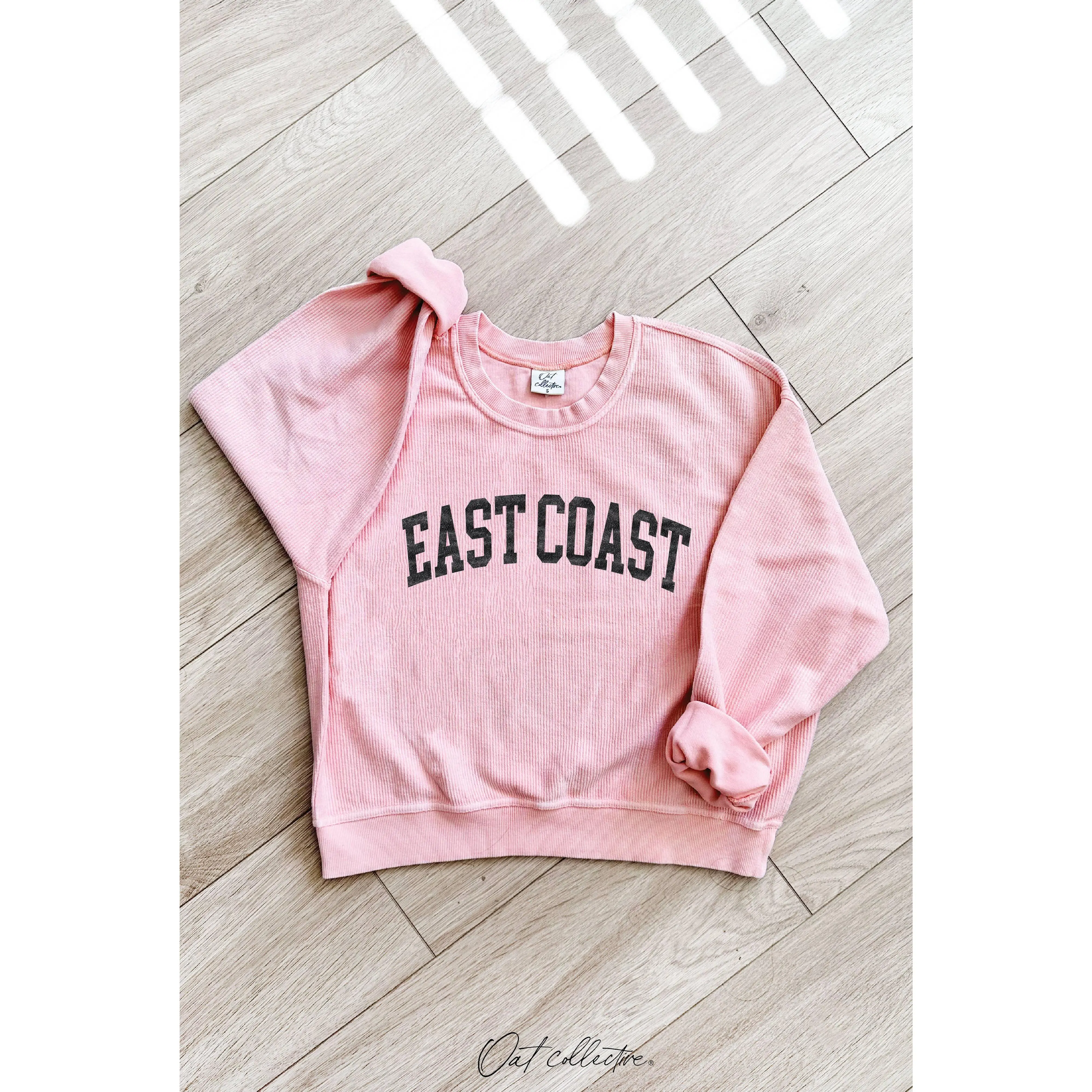 EAST COAST Cropped Thermal Vintage Pullover