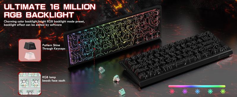 ATTACK SHARK X68HE Wired Gaming Keyboard & R1 Mouse Combo with G300 Active Noise Cancelling Gaming Headset,8KHz Magnetic Switch Keyboard, 16.8M RGB, Custom Actuation, 55g Ultra-Light Mouse with 18,000 DPI & Tri-Mode Connectivity for PC Mac Gamers