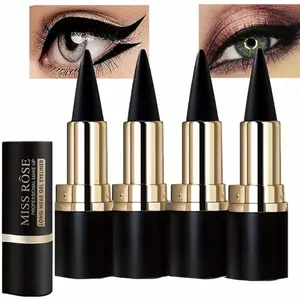 2Pcs Gel Eyeliner Pencil,Long-lasting Quick-drying Eye Black crayon matte Eyeliner Cream Water-Resistant Eyeliner,Cat Eye MakeupStencil,Smoky Eyeshadow Palette Goth Halloween Makeup Kit,girl's favorite Valentine's Day makeup gift.