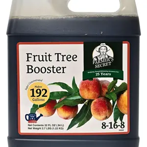 Farmer's Secret Fruit Tree Booster Fertilizer - Super Concentrated and Phosphorus Rich - Formulated for All Fruit Trees Including Peach, Banana, and Apple