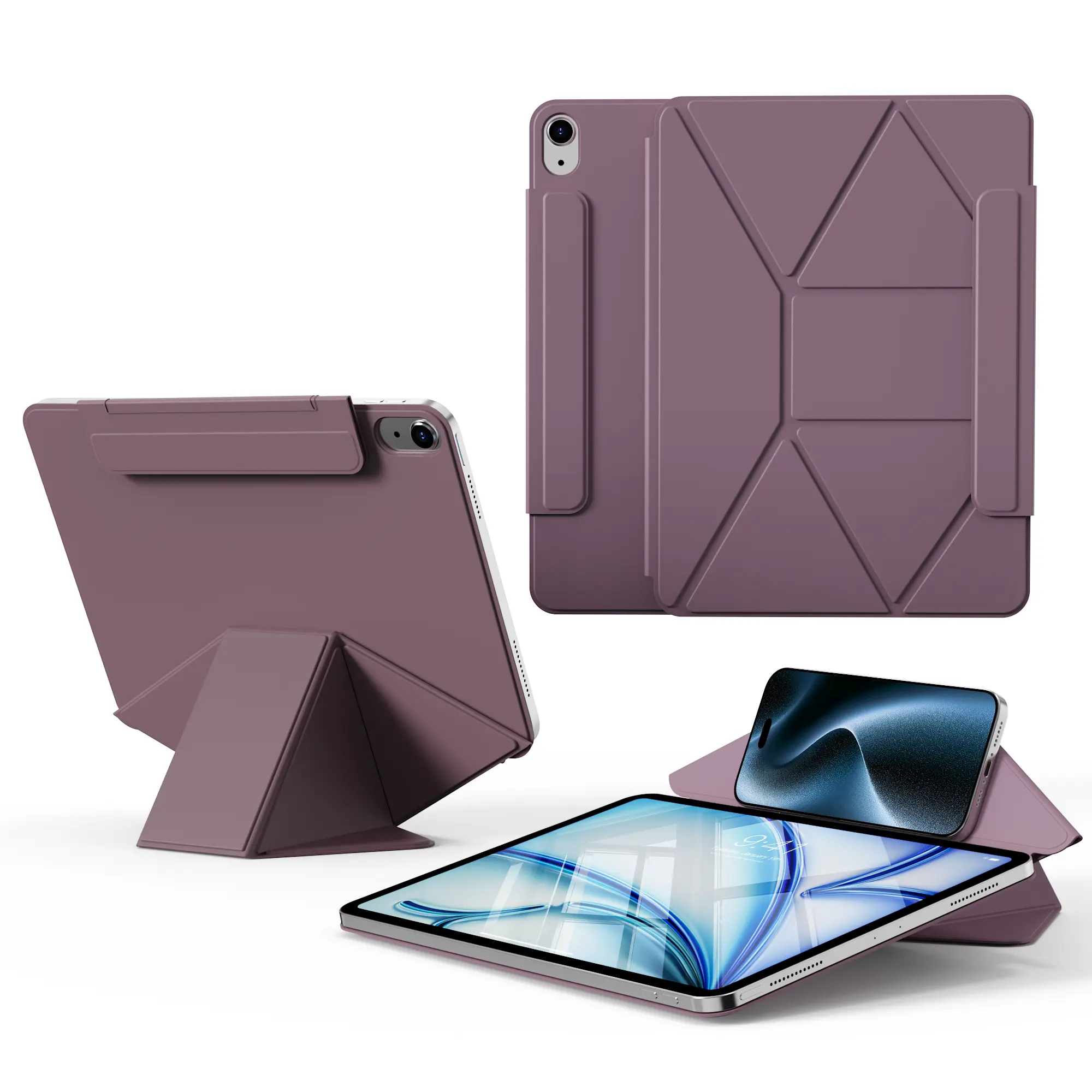 iPad Case with Detachable Magnetic Split Structure - Slim Fit, Durable, Scratch Resistant, Stand & Pencil Holder, Compatible with 11in iPad Air M4/M3/M2, 10.9in 5th/4th Gen, 11th/10th Gen (A16, 2025/2022) 11/10.9in (A16) Device, Ipad (A16)