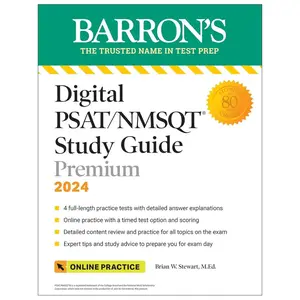 Digital PSAT/NMSQT Study Guide Premium, 2024: 4 Practice Tests + Comprehensive Review + Online Practice (Barron's Test Prep) Premium,Study Guide Edition