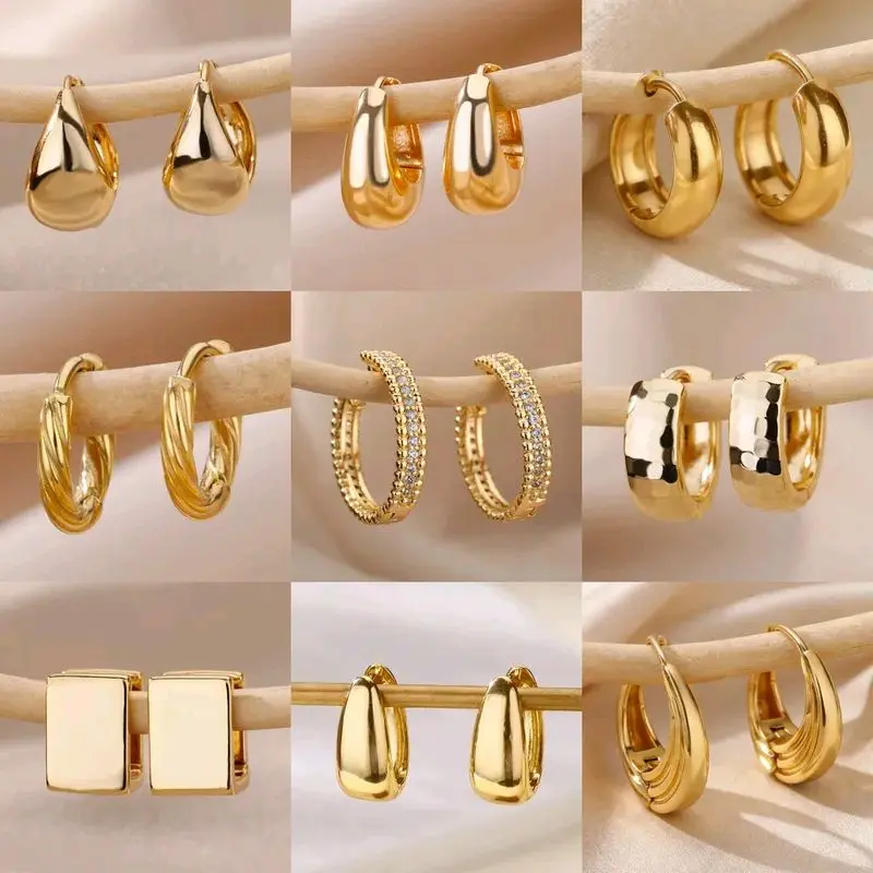 18k Gold Plated Waterproof Earrings