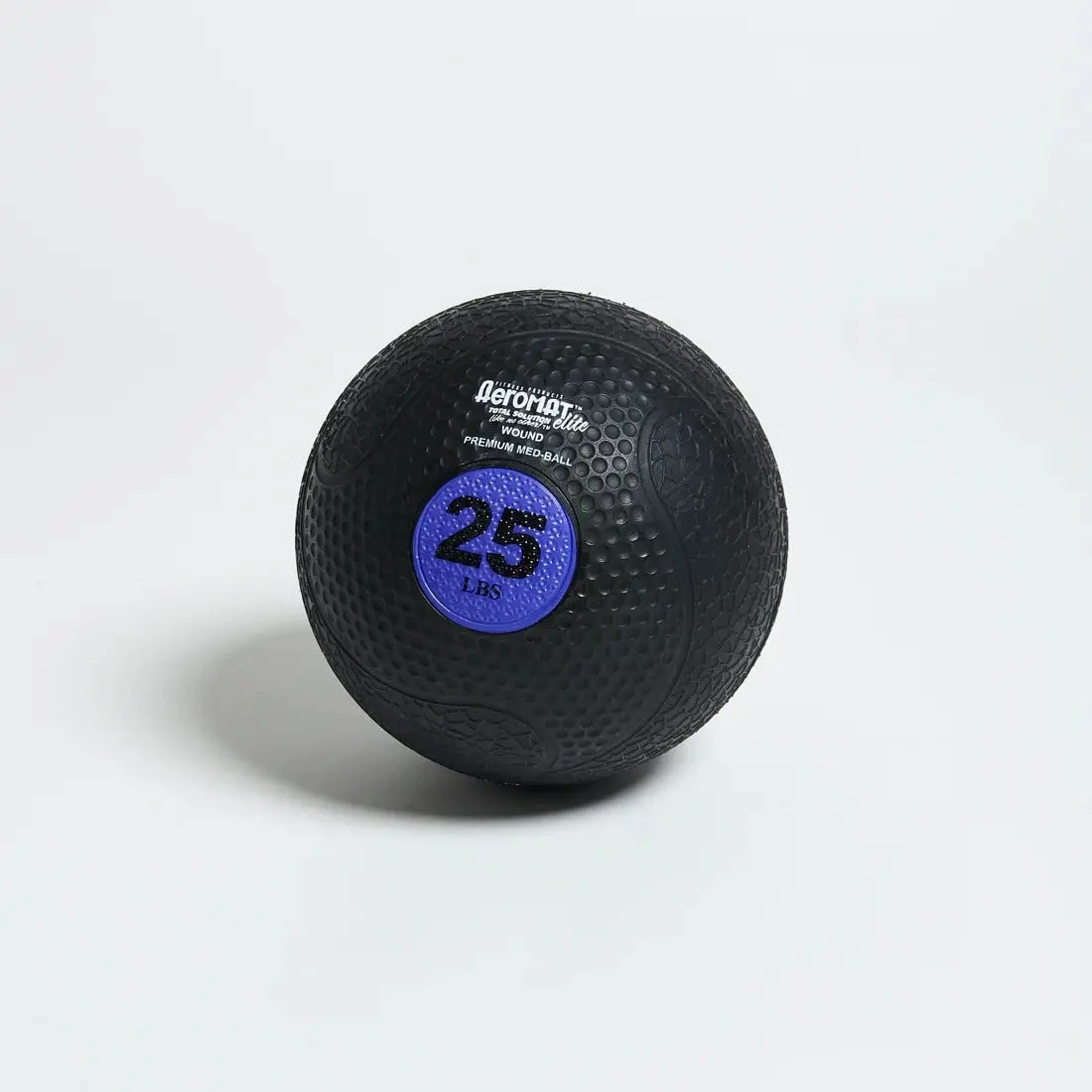 Aeromat Extreme Elite Medicine Ball, 25 lbs Natural Rubber, Thick Textured Grip, Weather-Resistant, Nylon-Reinforced, Longer-Lasting, Tougher Than Ordinary Medicine Balls, Well-Balanced for Core Strength Training, Purple, Med Exercise Balls, Round Shape