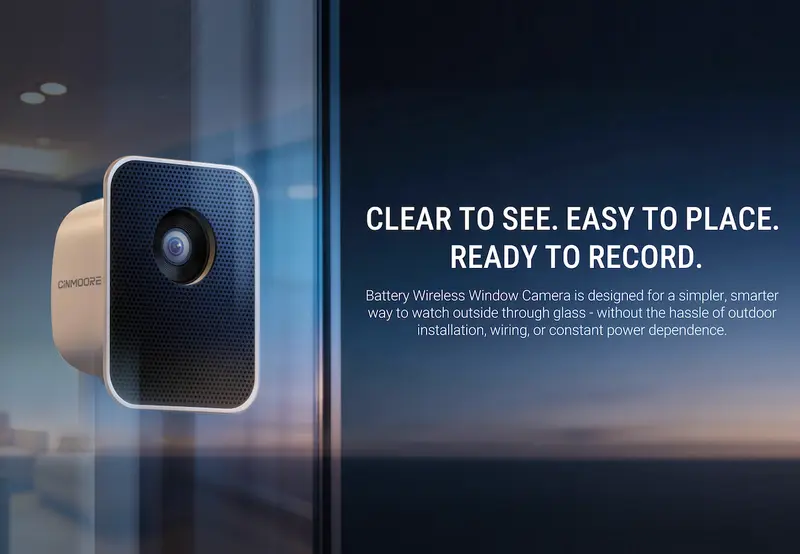CINMOORE 4MP 2.5K Cordless Smart Wi-Fi Window Indoor Digital Camera - Home Security System, AI Full Color Night Vision, Motion Sensor, Person Detection, Easy Quick Install, SD Card&Cloud Support, 2.4GHz, Wall Mount CINMOORE 4MP 2.5K Cordless Smart Wi-Fi Window Indoor Digital Camera - Home Security System, AI Full Color Night Vision, Motion Sensor, Person Detection, Easy Quick Install, SD Card&Cloud Support, 2.4GHz, Wall Mount