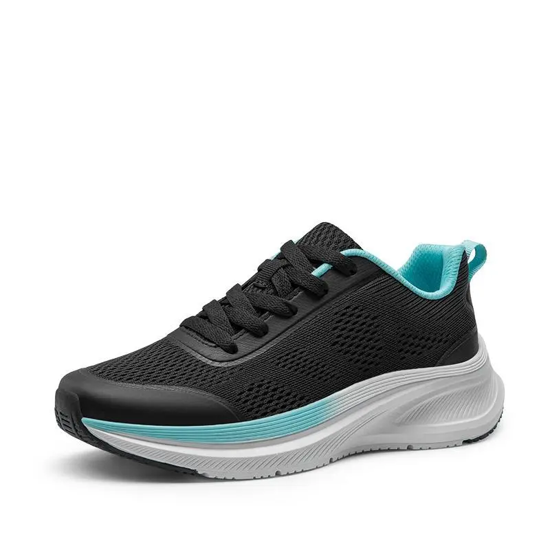 NORTIV 8 Sports Shoes for Women, Plain Athleisure Walking Shoes in Jacquard Mesh, Featuring Cushioned EVA Midsole and Snug Fit Ankle Support, Footwear