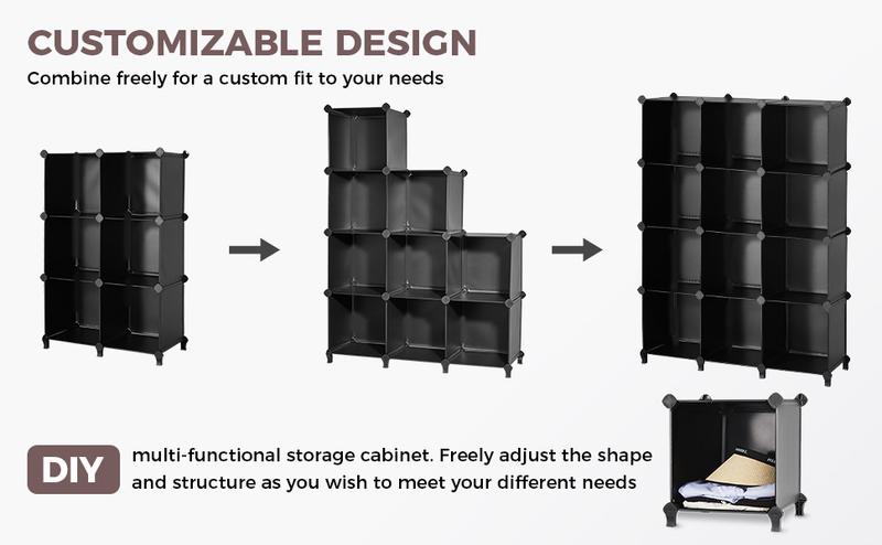 Kitexpert Shoe Storage Boxes(12 Pack), Easy-to-Install Sneaker Container, Stackable Shoe Rack, DIY Shoe Container, Sneaker Head