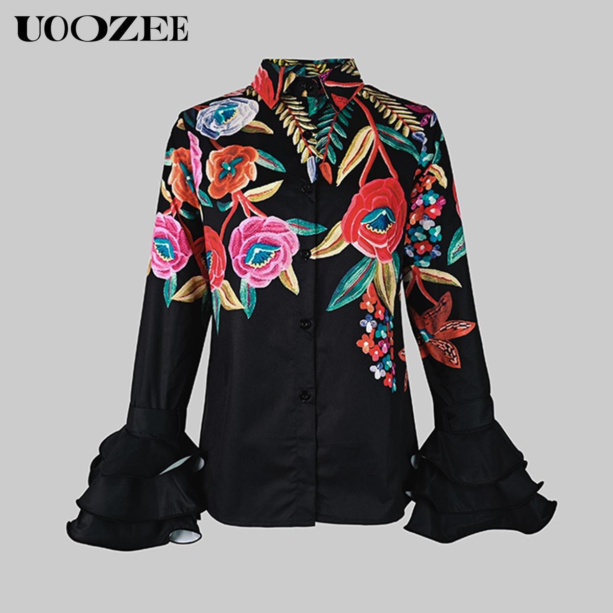 Flared Sleeves Bow-Embellished Falbala Solid Color Lapel Blouses&Shirts Tops Womenswear Casual Elegant Basic Outfit