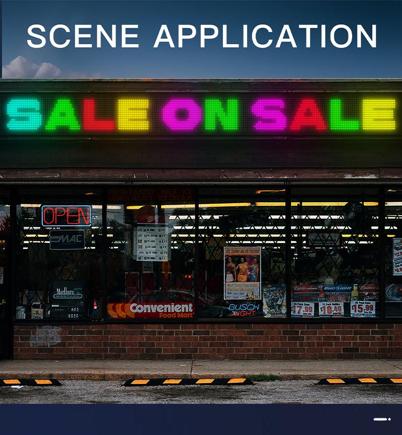 LED Flexible Display Screen Extra-Large Size: 7.56*69.37 Inches with App & Remote Control, Color LED Sign Board for Store Shop Advertisement Display, TikTok Shop Holiday Haul, IP65 Waterproof Soft Large Screen for Window and Front Desk Advertising