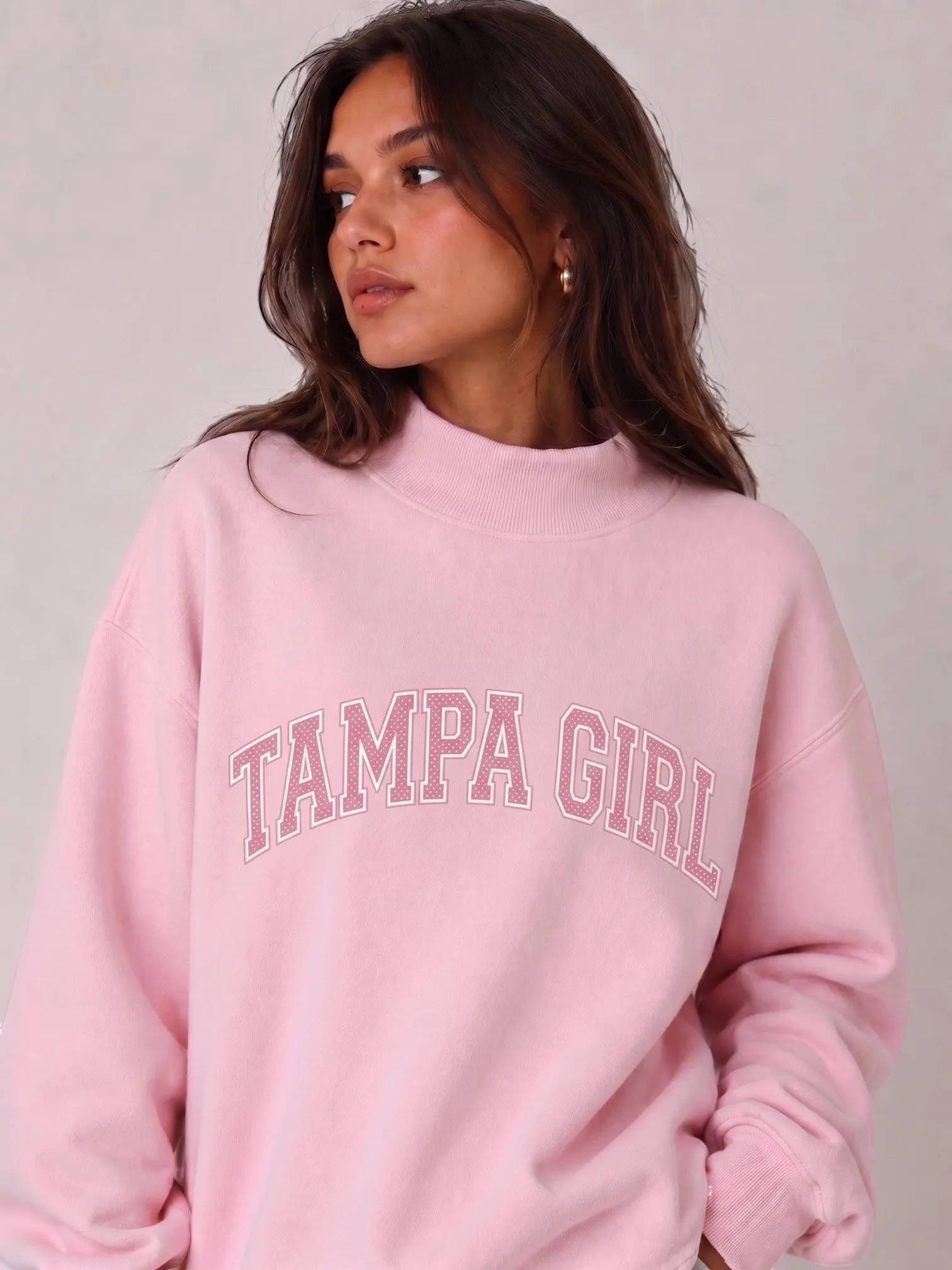Tampa Girl Mock Neck and Shorts Set - Light Pink : (Pre-Order)