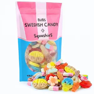 NEW - Swedish Candy Mix with UK’s Famous Squashies – 1.2 lbs Bulk Bag of Viral Sweets Including Bubs Swedish Candy – Fun Assortment for Parties, Gifts & Candy Lovers, also includes the original Swedish Fish and Skulls