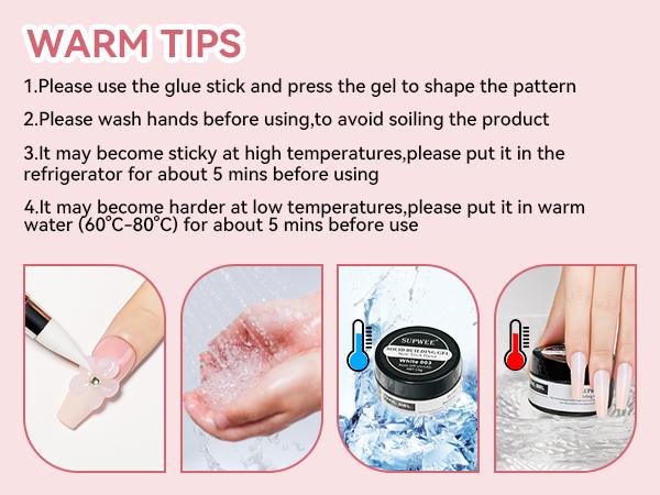 3D Flower Sculpting Solid Builder Gel for Nails – Non-Sticky Carving Hard Gel with Dual Forms for Nail Art & Extension