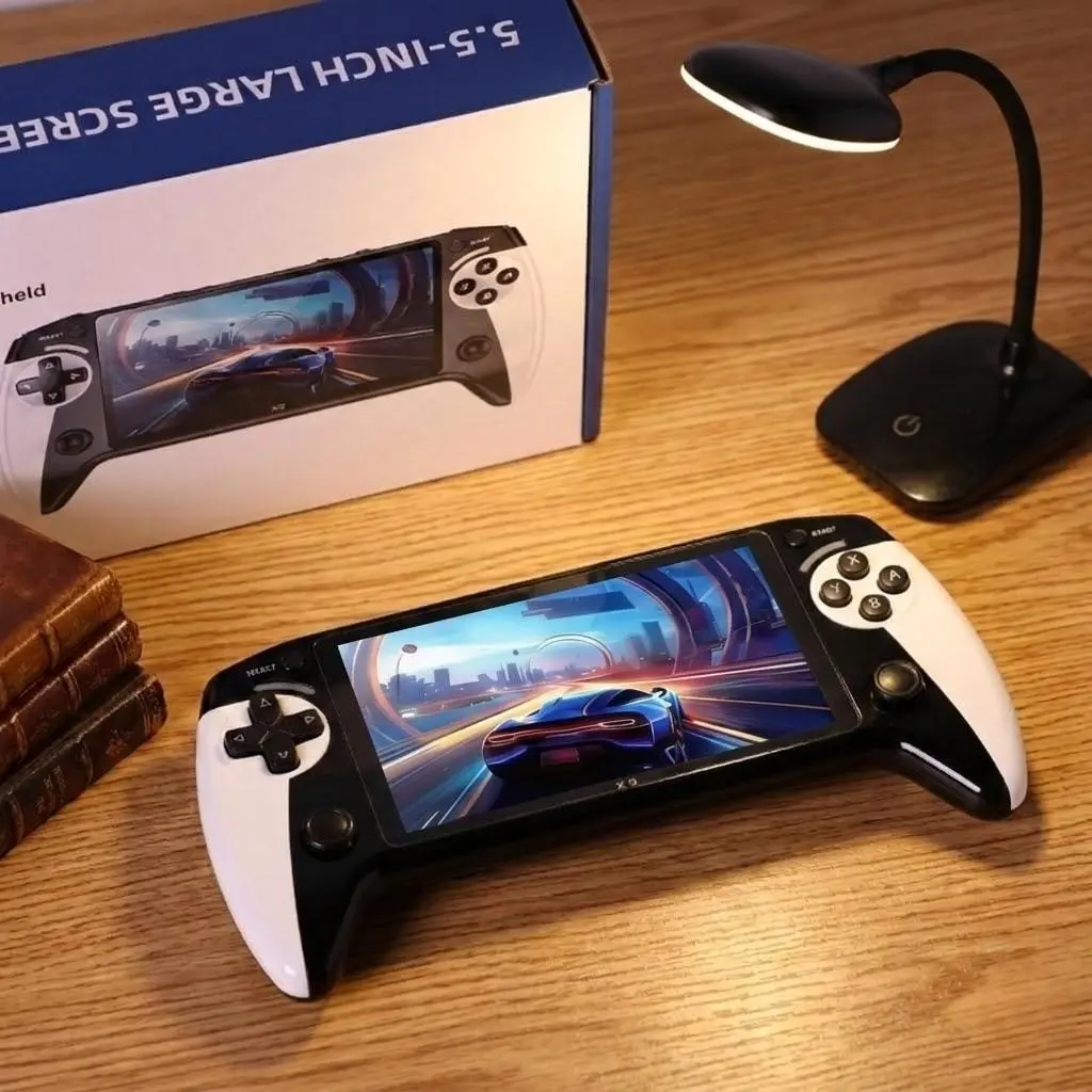 2026 New X9 Handheld Game Console, 5.5 Inch HD Screen, Compact Portable Retro Arcade Machine, Home and Travel Use, Supports 11 Emulators, Handheld Gaming Console
