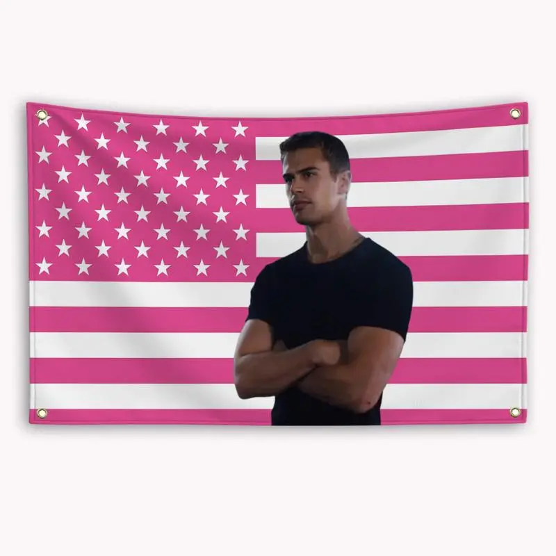 60in x 40in  home decor banner  Theo James American Flag Banner Outdoor Decor Advertising Custom Flags for Bedrooms Garage Decoration Tapestry Barber Shop Flaga funny hanging poster fan bedroom living room gift  cheap stuff for y2k room dec