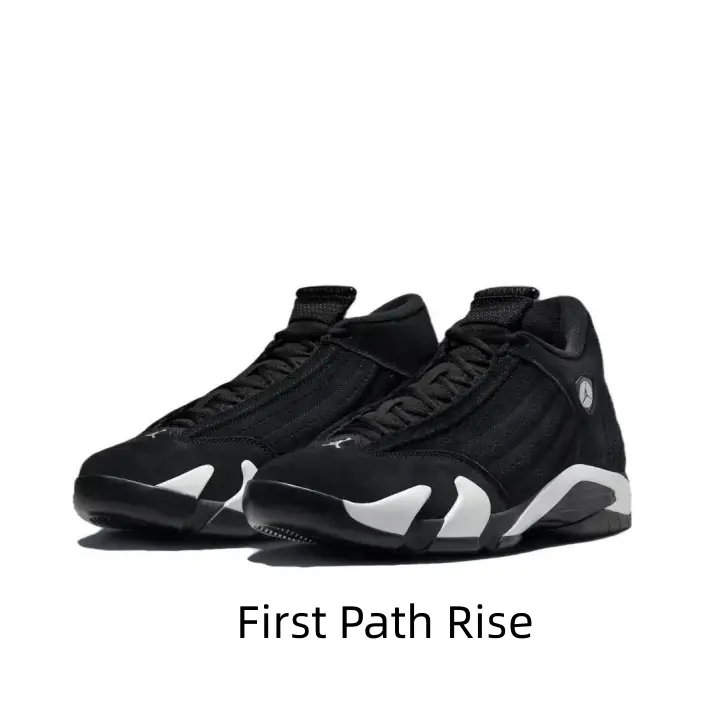 Men's Black and White Mid Top Sneakers - Retro Basketball Shoes Suede Upper Streetwear Fashion