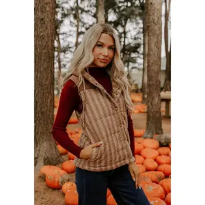 Bonfire Cozy Plaid Puffer Vest