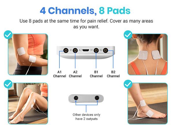 Etekcity 4 - Output TENS Unit, Muscle Accessory Machine, Neck Back Massager, Rechargeable Electric Comfort Device, TikTokShopBlackFriday Deal
