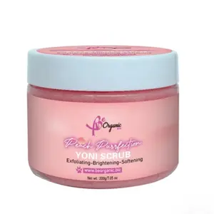 Beorganic Peach Purrfection Yoni Scrub Exfoliating Brightening Softening 200g for Skin Care with Natural Ingredients