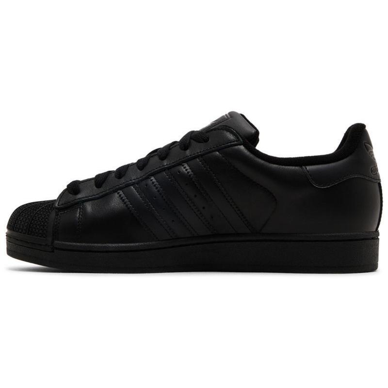 Adidas Originals Men's All Black Superstar II Sneakers, JI0081