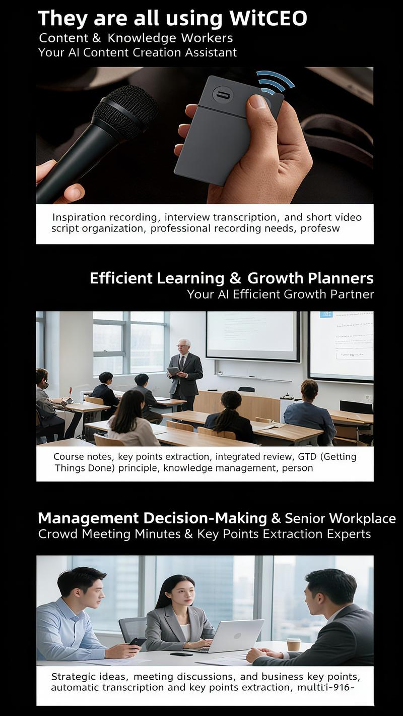 AI Noise-Reduction Voice Recorder 64GB with App, Real-Time Transcription & 112-Language Support for Interviews, Lectures & Calls (Black)