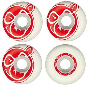 Pig Skateboard Wheels 51mm Classic 99A White