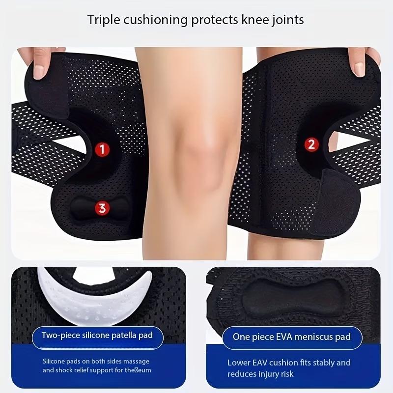 Provides support for various activities, this unisex adjustable knee brace set is ideal for sports like soccer. This breathable, elastic knee brace is perfect for outdoor activities.