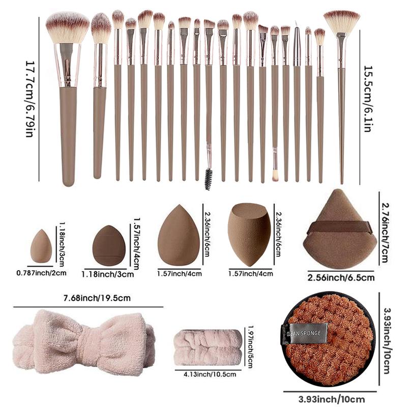 49pcs Makeup Brushes Kit, Multi-functional Makeup Tool Set with Makeup Brush Foundation Brush Make up Brushes Set (Champagne)