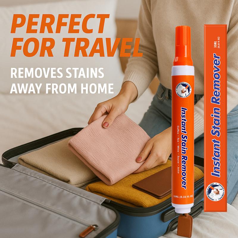 Instant Stain Remover Pen, Portable Quick Stain Eraser for Clothes and Fabric, Removes Coffee Wine Sauce Makeup Stains, Travel Friendly Pocket Cleaner, 3pcs