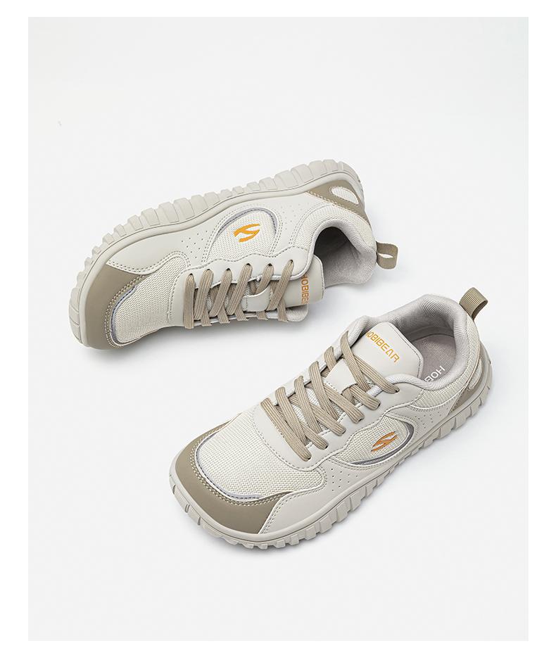 HOBIBEAR Wide Toe Box Men's Barefoot Shoes Spring Autumn Casual Walking Sports Shoes with Anti-Slip Rubber Sole for Everyday Wear Comfortable Breathable Design