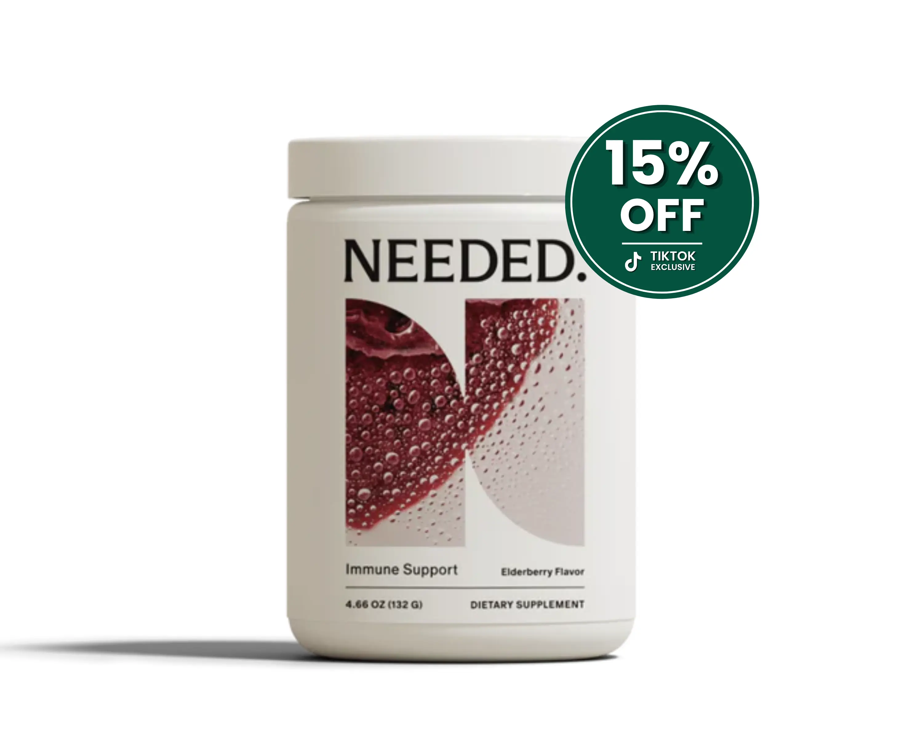 NEEDED. Immune Support Powder - Elderberry Flavor - 30 Servings (1 Month Supply) - Expertly-Formulated Zinc, Elderberry & Prebiotic Postbiotic Blend - Clinically Studied - Third-Party Tested - Vegan Non-GMO - Pregnancy Safe