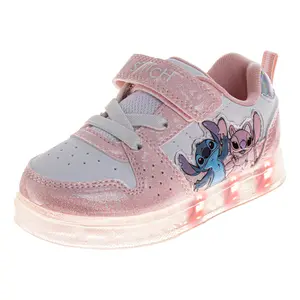 Stitch Design Sneakers Girls  Cute Alien Casual Style Comfortable Fit Durable Tread Easy Wear (Toddler / Big Kid)