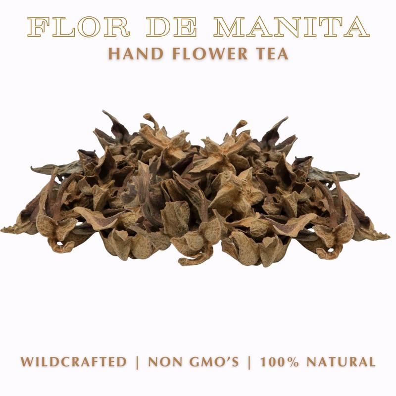 Flor de Manita Herbal Tea (Hand Flower) – Premium Loose Leaf Botanical Infusion – 4 oz (113 g) Traditional Mexican Herb – 100% Natural, Vegan, Non-GMO, Caffeine-Free