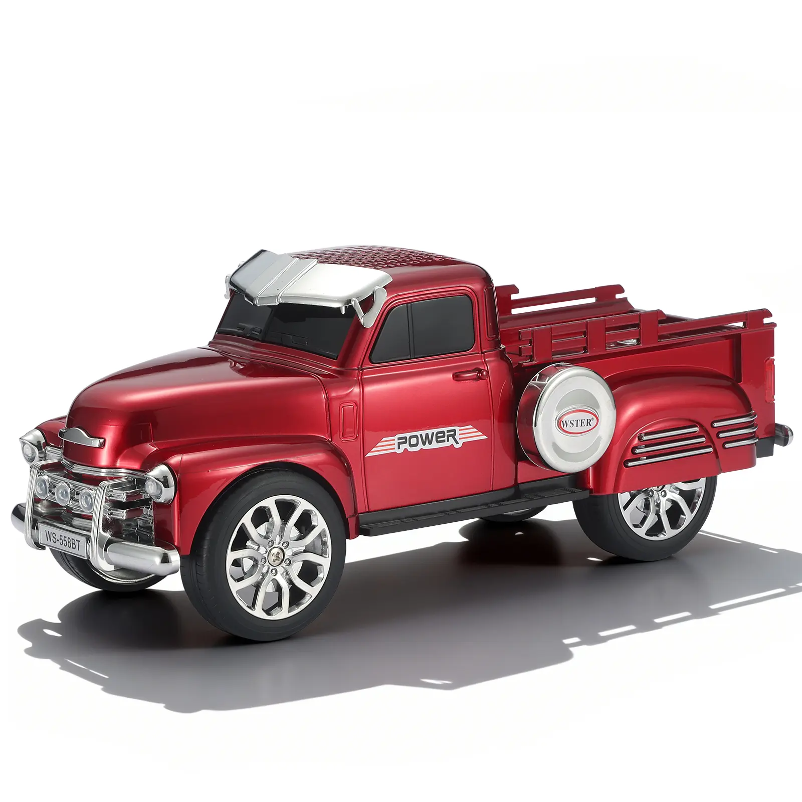 WSTER WS-558BT Portable Pickup Truck Model Bluetooth Speaker with USB/AUX/TF Input, FM Radio, TWS Pairing, Stereo Sound – Ideal for Pickup Truck Fun, Music Setup, Birthdays Gift,back to school,back to school haul