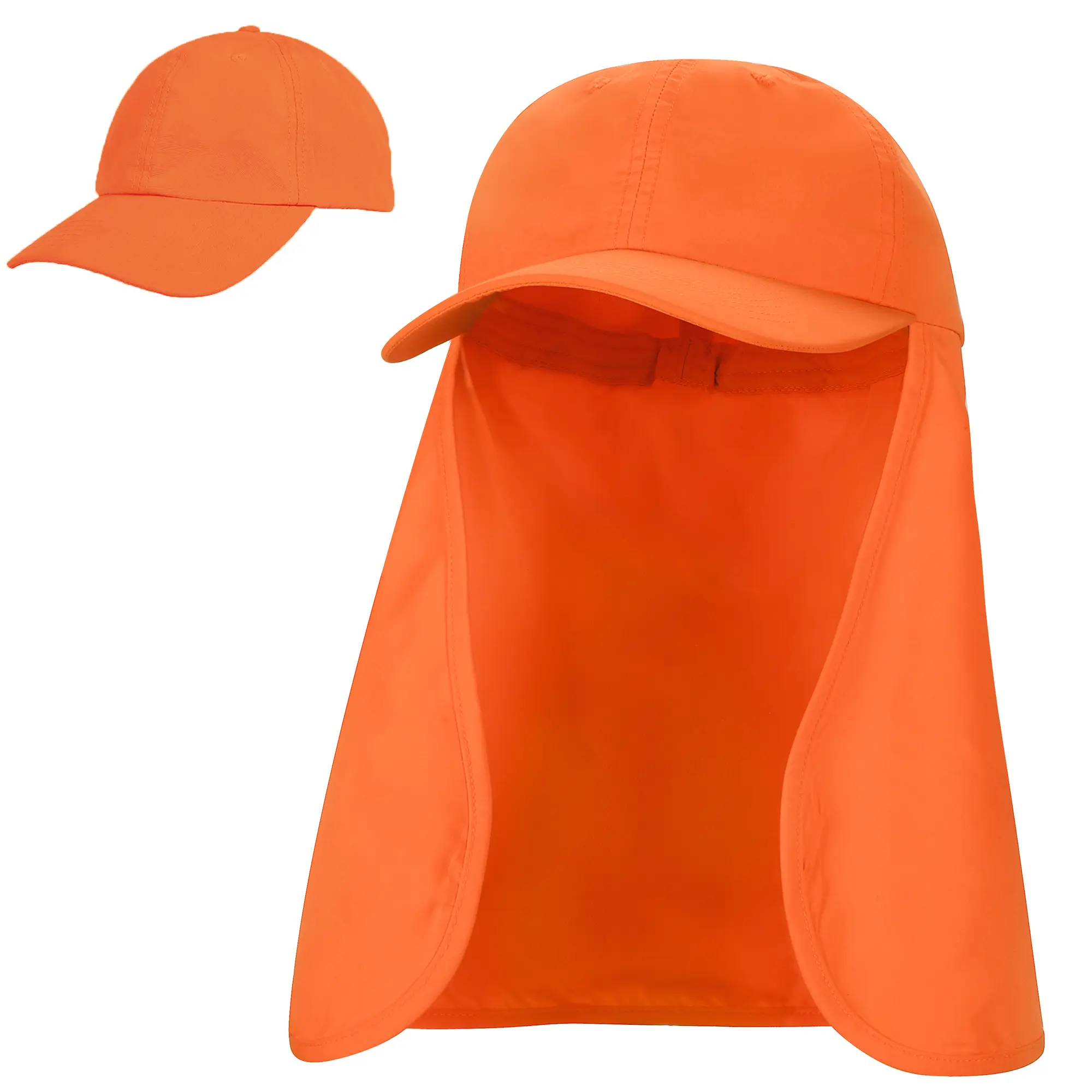 Flap Cap UPF 50+ UV Sun Protection Fishing Hat for Outdoors Safari , Grey