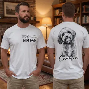Personalized Dog Dad T-Shirt – Custom Pet Photo & Name, Father’s Day Gift, Fathers Gift,American Dads Gifts,Pet Lover Humor