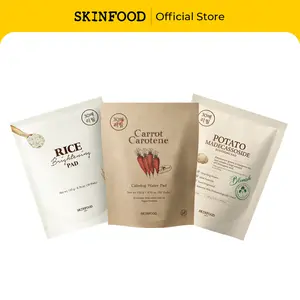 [SKINFOOD Official] Best Toner Pad Refill Pack Trio Set (Carrot 30EA, Rice 30EA, Potato 30EA)