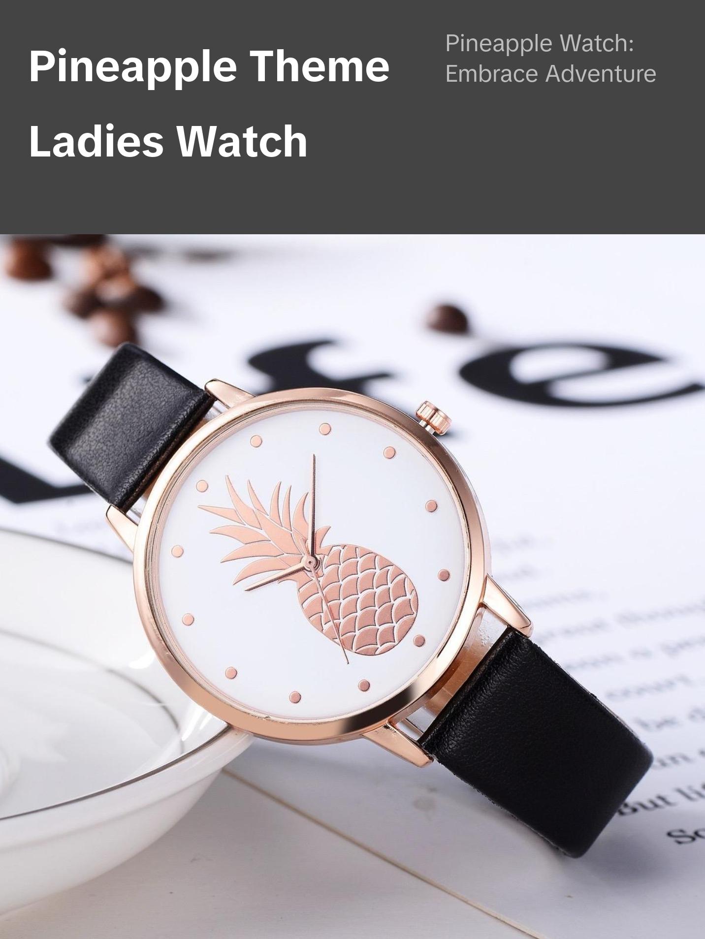 Women Pineapple Themed Watch