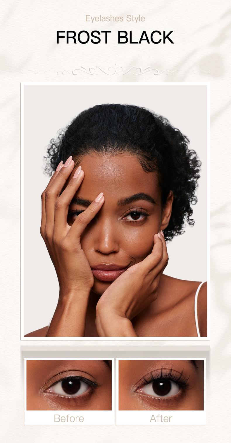 Wosado Soft Magnetic Eyelashes All-in-One Box, Reusable, Glue-Free, Waterproof, Lightweight, Natural Style Makeup Cosmetic