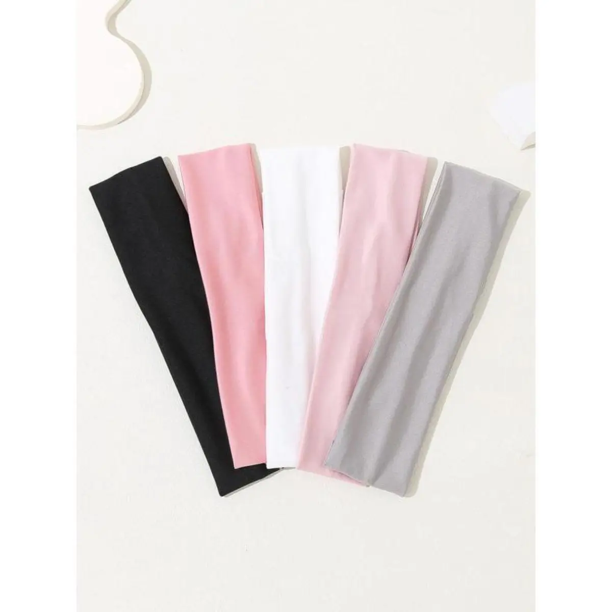 Solid Color Hair Band (5pcs) Casual Wide Elastic Hair Band for Women & Girls Minimalist Headwear Suitable for Daily Life Fashion Hair Accessories for Party Daily Clothing Decor