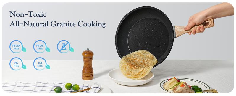 SODAY 12pcs Pots and Pans Set Non Stick Kitchen Cookware Sets Induction Cookware Nonstick Granite Cooking Set with Frying Pans, Saucepans, Kitchenware,stock up on specials,Valentines Day gifts SODAY 12pcs Pots and Pans Set Non Stick Kitchen Cookware Sets Induction Cookware Nonstick Granite Cooking Set with Frying Pans, Saucepans, Kitchenware,stock up on specials,Valentines Day gifts