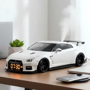 Hypercar Alarm Clock, Realistic Engine & Light Effects, Sports Car Ornament, Sports Car Alarm Clock with Crystal Clear LED Display Screen, The Best Gift for Cars Enthusiasts