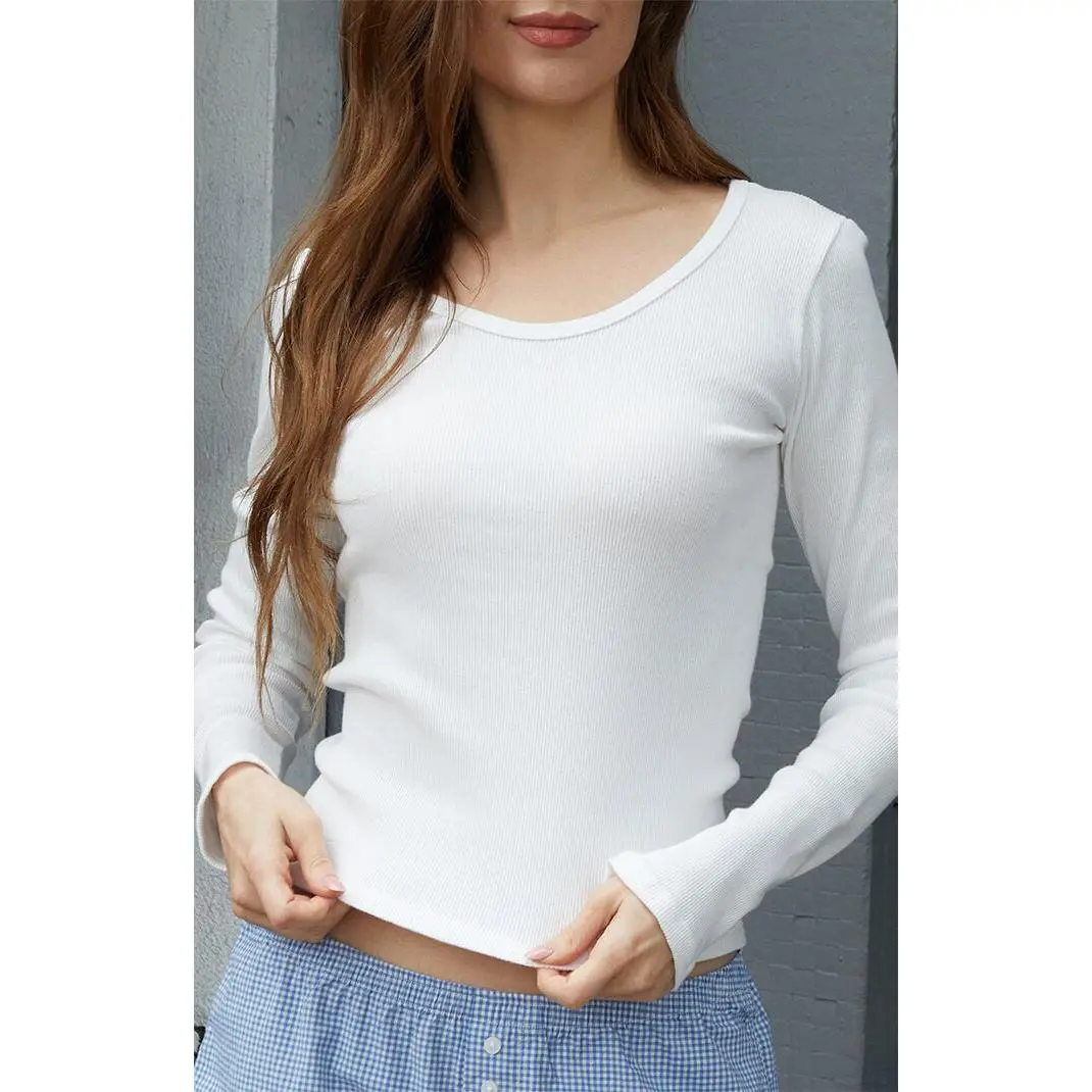 John Galt Women's White Josephine Long Sleeve Top