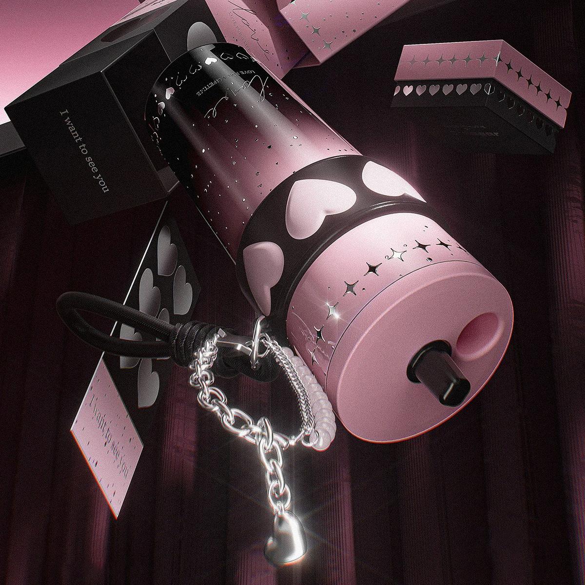 [Sidagar] Water Bottle For Tumbler Cup, Heart Band Drinkware With Bracelet Charm, 316L Stainless Steel with Ceramic-Coated Interior Coffee Cups, Leak-Proof Straw Lid, Portable Flask, Fits Car Cup Holder, Women Gifts Boy Gifts24oz