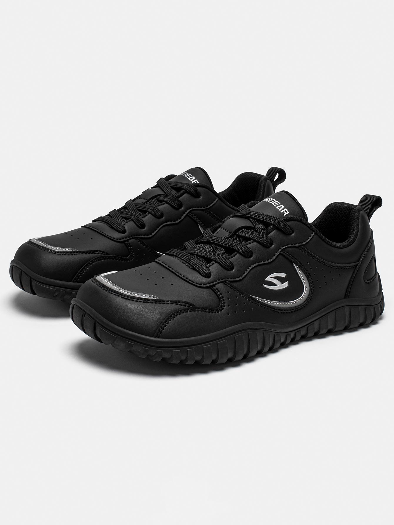 HOBIBEAR Wide Toe Spring/Autumn Men's Leather Casual Shoes Comfort Fit Walking Sneakers